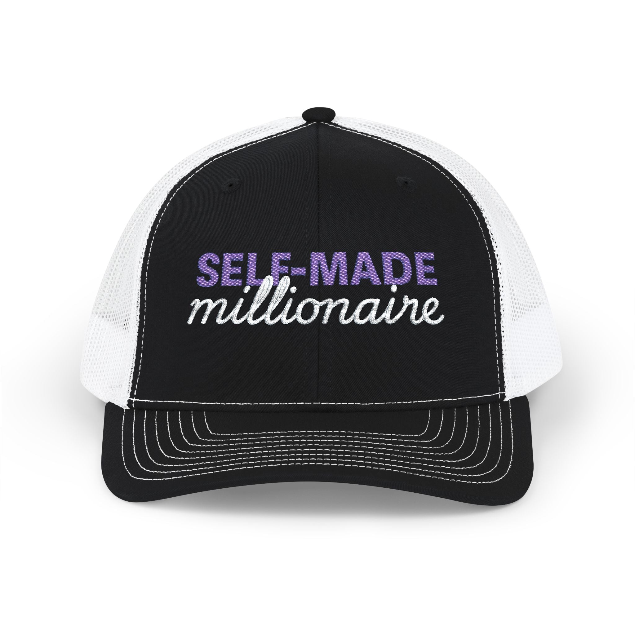 Self-Made Millionaire Embroidered Trucker Cap