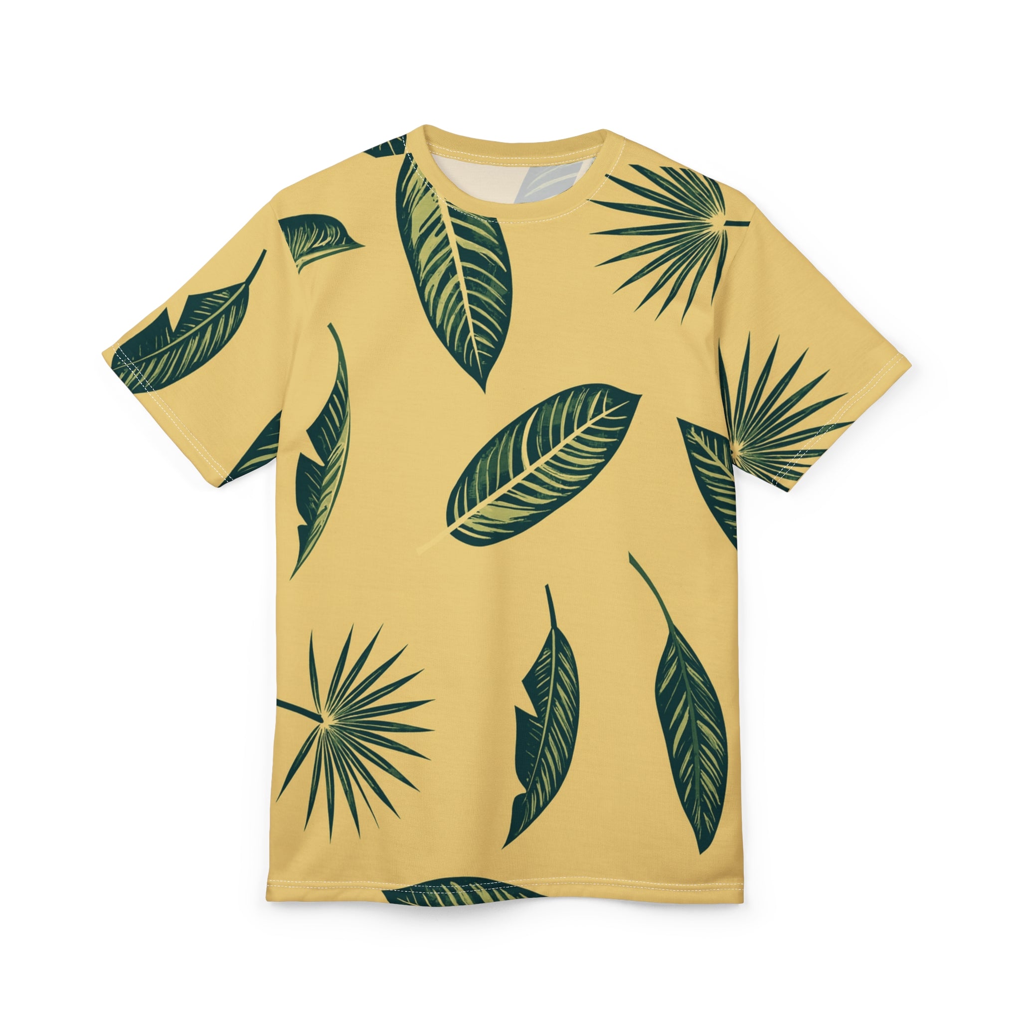 Tropical Yellow Leaf All-Over Print T-Shirt
